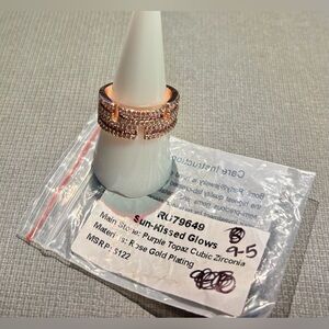 Sun-Kissed Glows Rose Gold Ring with Purple Topaz